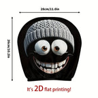 2Pc Cozy Cartoon Cuddles for Your Car's Napping Neck - Smiley Face Headrest Huggers That Wash Away Road Trip Grime!