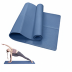 Blue yoga mat square