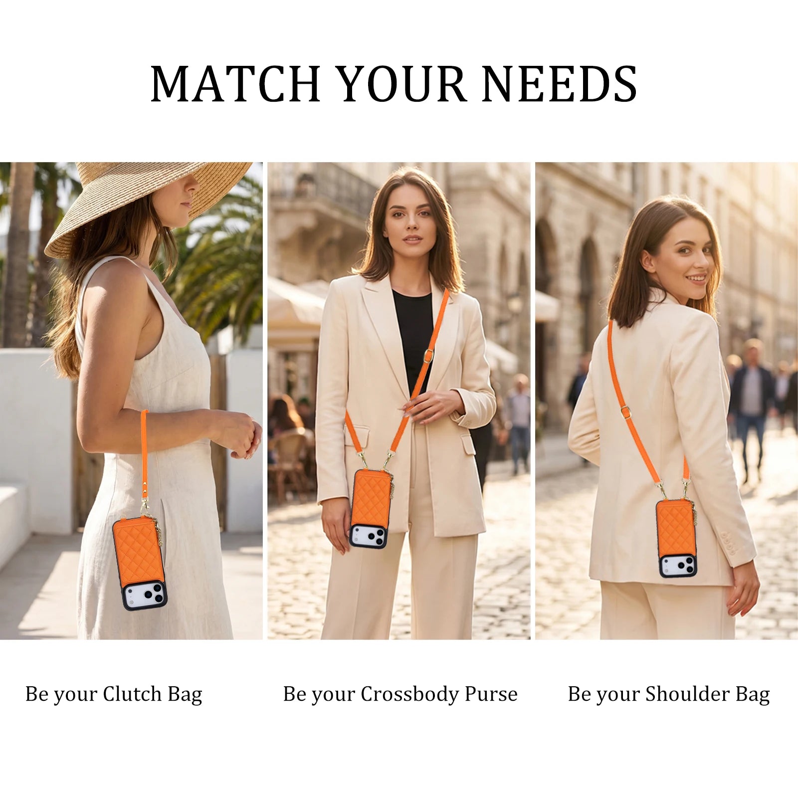 2-in-1 MagSafe Detachable Wallet Phone Case Crossbody for iPhone 17/16/15/14