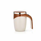 Coffee Brown Self-Stirring Mug on White Background