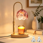 Flower Candle Warmer Lamp with Timer, Dimmable, Adjustable Height