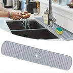 Silicone Drain Mat, Kitchen Faucet Sink Splash Guard, Sink Draining Pad behind Faucet,For Kitchen & Bathroom Countertop Protect