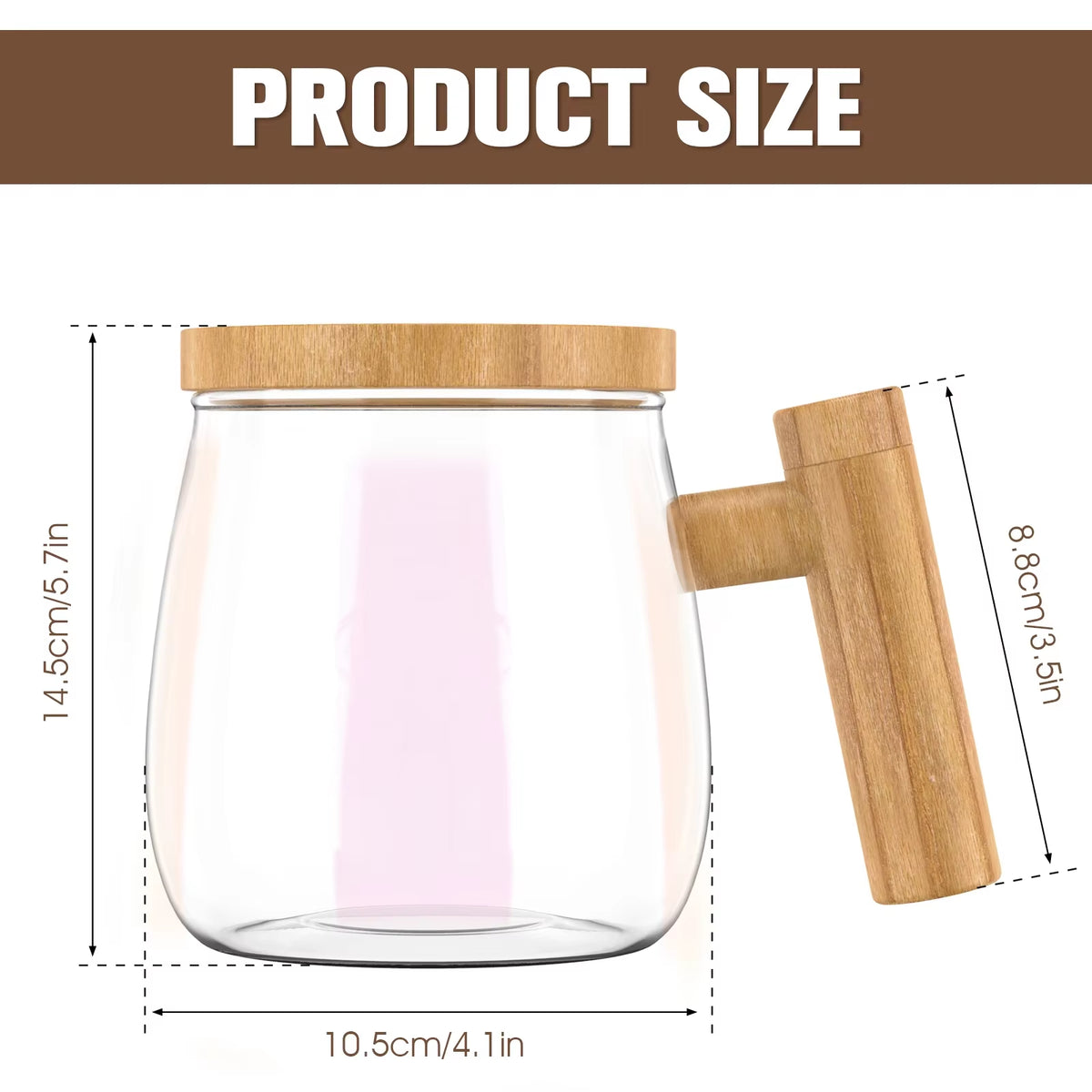 400ML Self Stirring Mug 7000RPM Electric High Speed Mixing Mug with Waterproof Automatic Mix Cup for Coffee Milk Protein Powder
