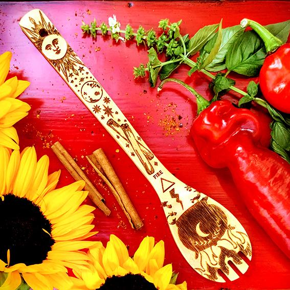 5-Piece Bamboo Kitchen Utensil Set | Five Elements by Spirit Nest