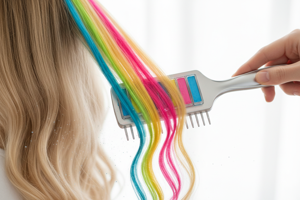 10 Colors Temporary Hair Chalk Combs – Washable Hair Dye for Parties