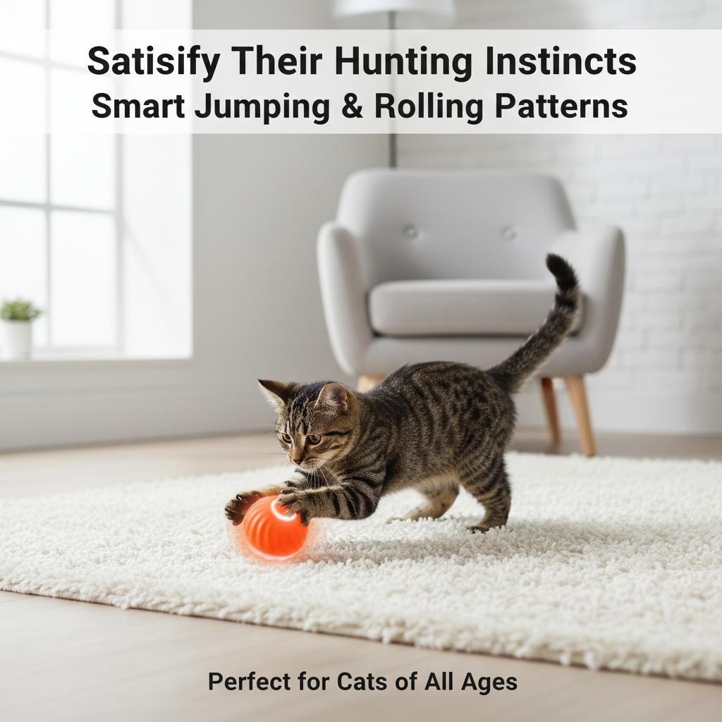 Smart Interactive Pet Ball — Auto-Jumping & Rolling Toy for Cats & Dogs