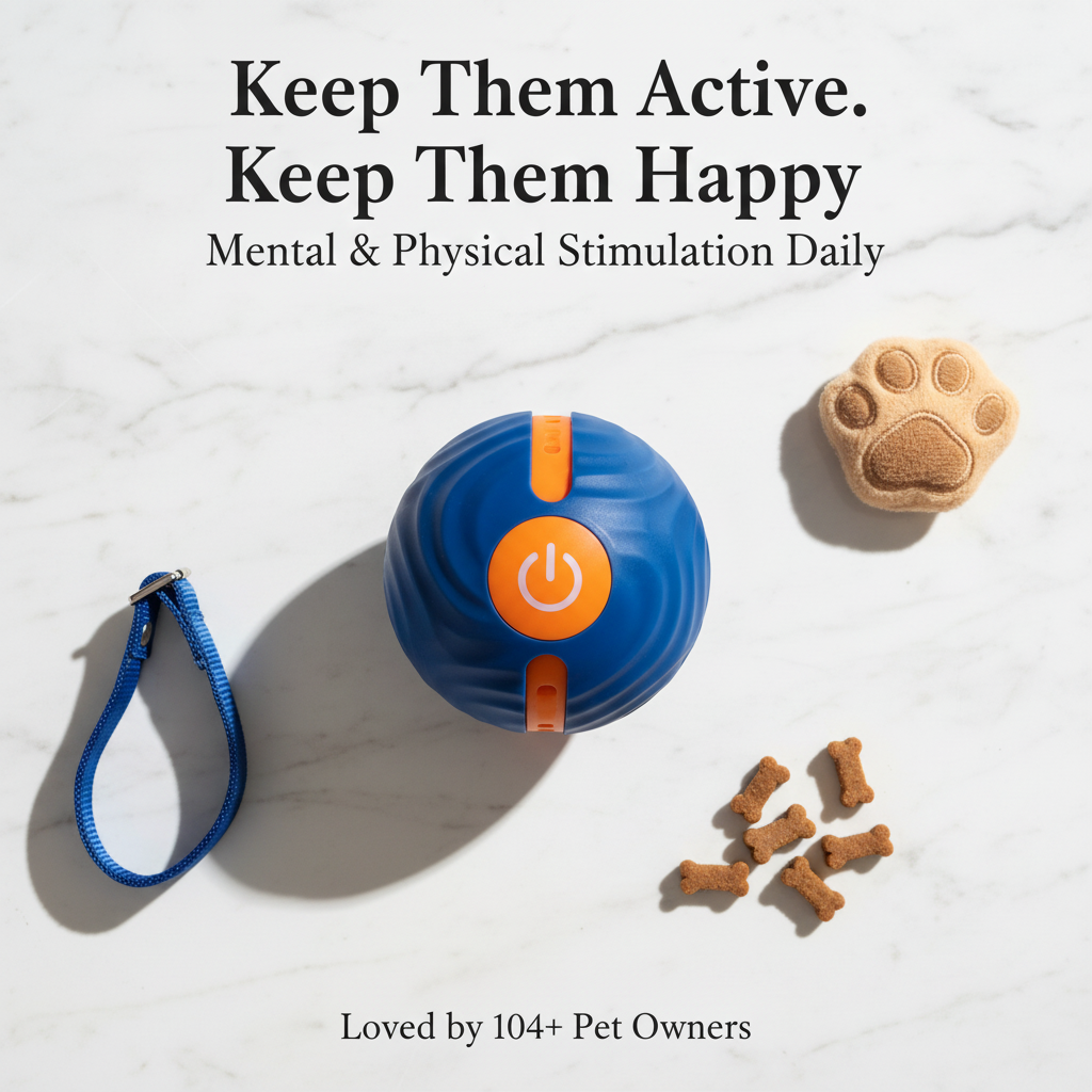 Smart Interactive Pet Ball — Auto-Jumping & Rolling Toy for Cats & Dogs