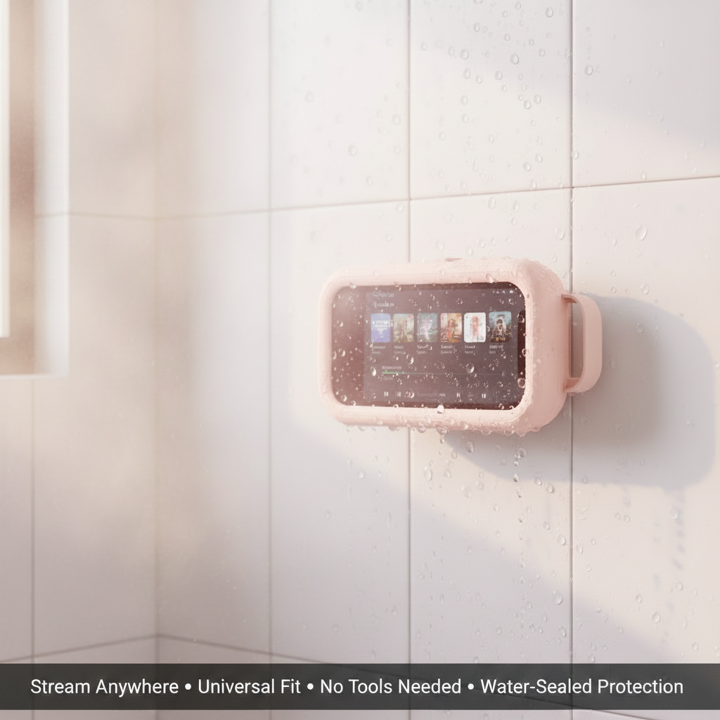 Pink Shower Holder with Feature Overlay