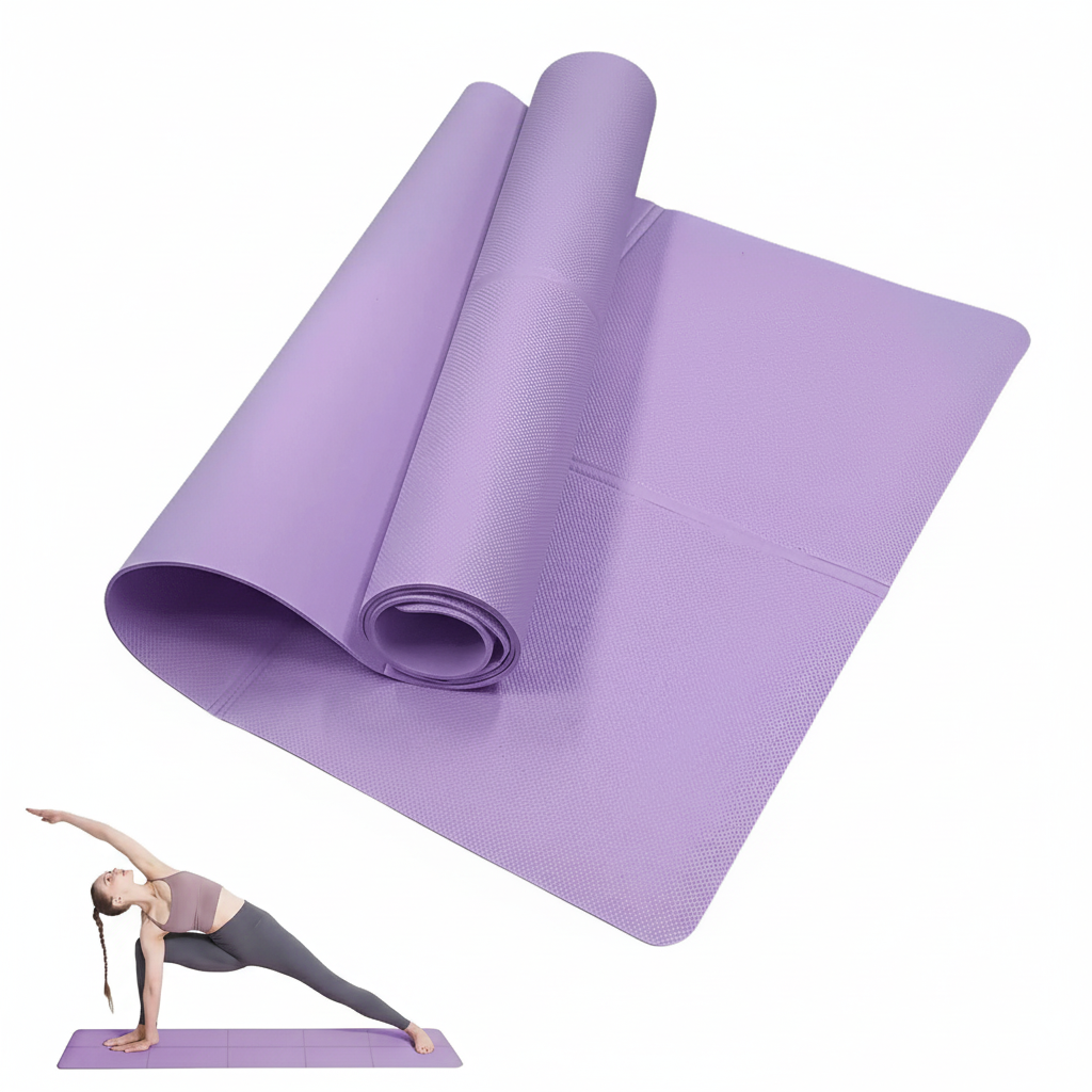 Purple yoga mat square