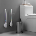 Silicone toilet brush as part of stylish bathroom setup