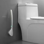 Silicone toilet brush mounted on bathroom wall