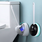 Silicone toilet brush wall-mounted in modern bathroom