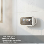 White Shower Holder with Feature Overlay